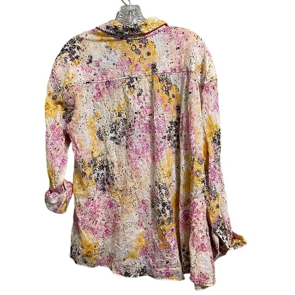 Anthropologie Smocked Printed Buttondown Blouse Size XS - Picture 6 of 7